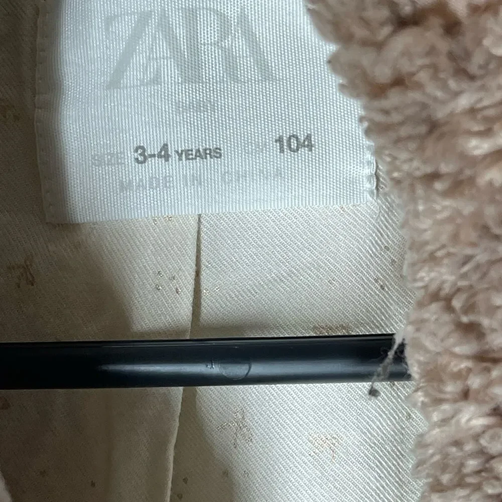 ZARA baby light pink‎ mauve sherpa coat, 3-4 years